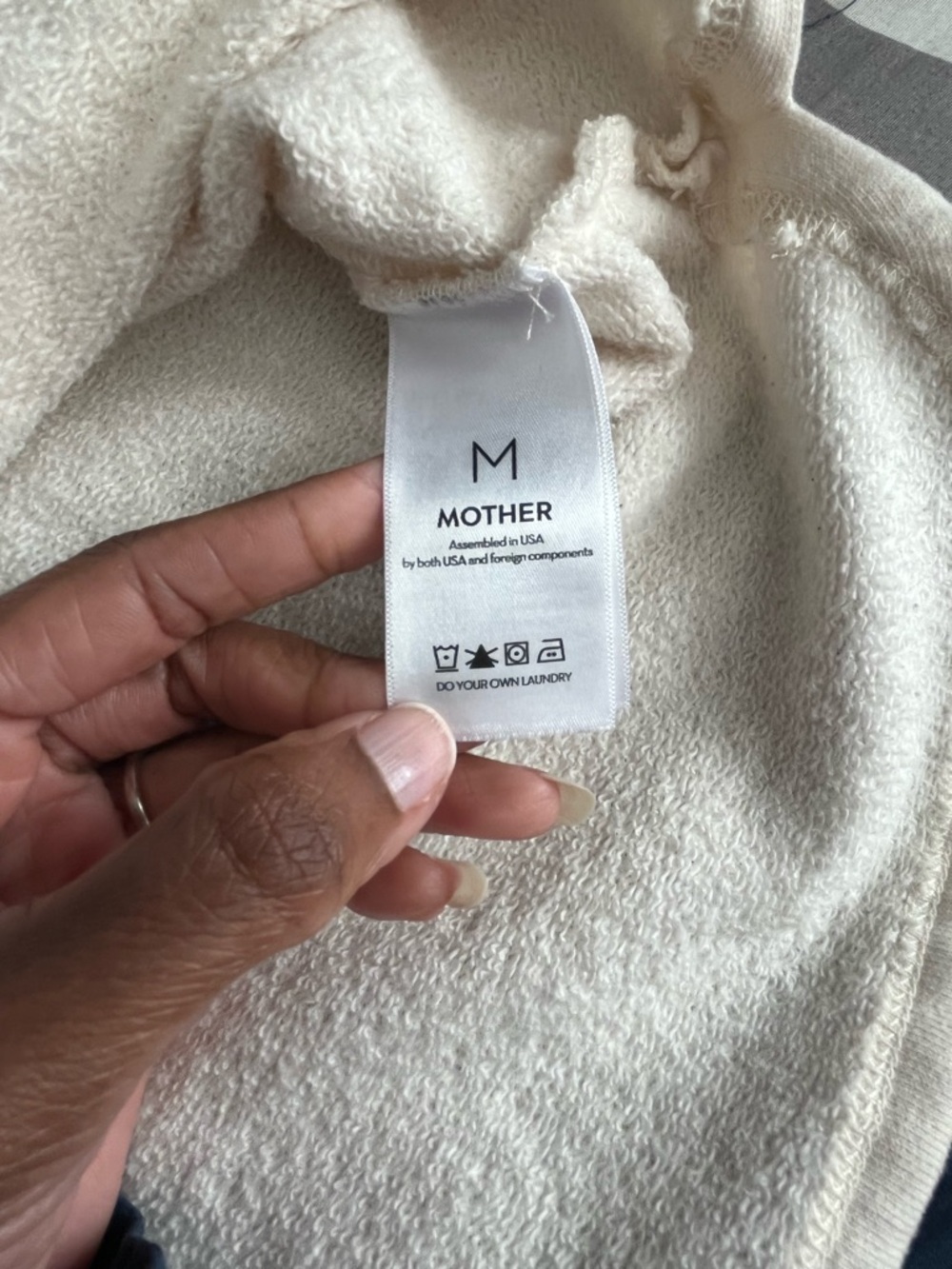 VGUC - MOTHER - The Champ Pull Over - Chalk and Heather Grey - Sz Medium - Picture 4 of 16